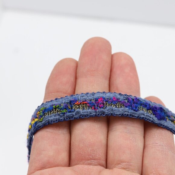 Fancy Blue Lace Choker Flower chokers adjustable - Picture 7 of 8